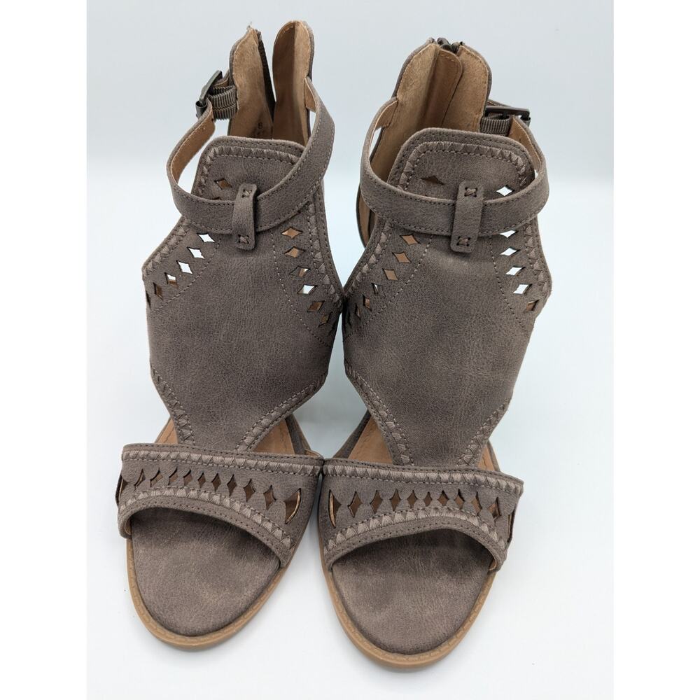 Report | Rosalet Cutout Heels Leather Western Style | Size 8
